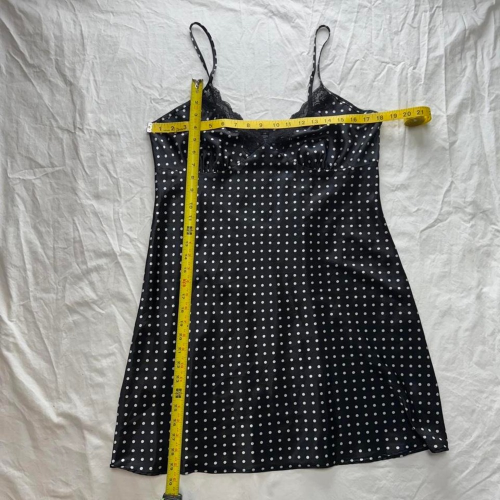 Ambrielle Black Polka Dot Slip Dress - Picture 4 of 4